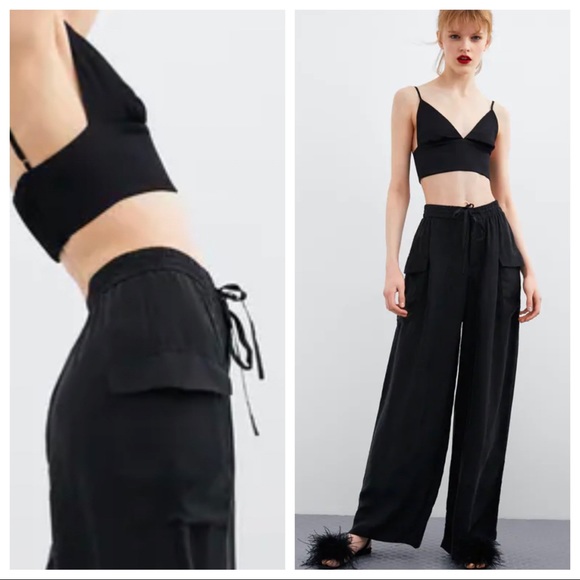 Zara Pants - 🆕 NWT Zara 100% High Waisted  Wide Leg Pants
